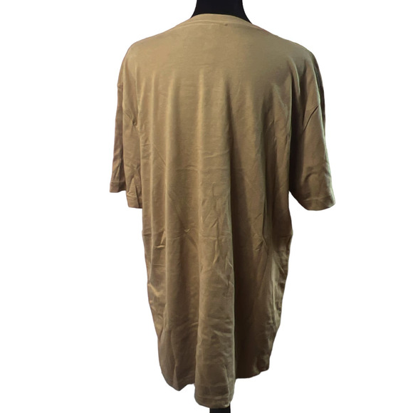 LAT Men's Short Sleeve Crew Neck Tee Shirt Top Large Coyote Brown 100% Cotton 2 - Picture 3 of 9